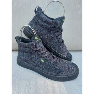 Cariuma Women's 8.5 IBI High Top Knit Sneaker Stone Black Casual Shoe
